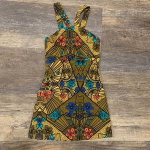 Zara Mini Dress w/ Floral Aztec Print